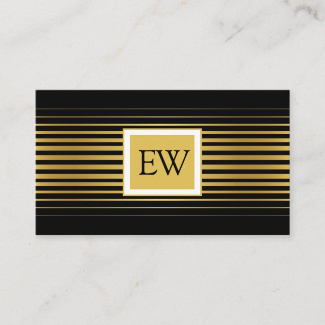 Elegant Modern Minimalistisk Urblekt Guld Linjedes Visitkort (Framsida)