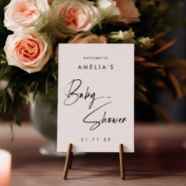 Elegant Modern minimalistisk välkomstbabystövel Poster