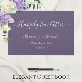 Elegant Modern Minimum Ivory Cream Bröllop Gästböcker