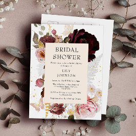 Elegant Modern Möhippa för Rosa Guld Inbjudan Vykort