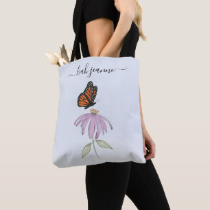 Elegant Modern Monarch Butterflies Blommigt Tygkasse