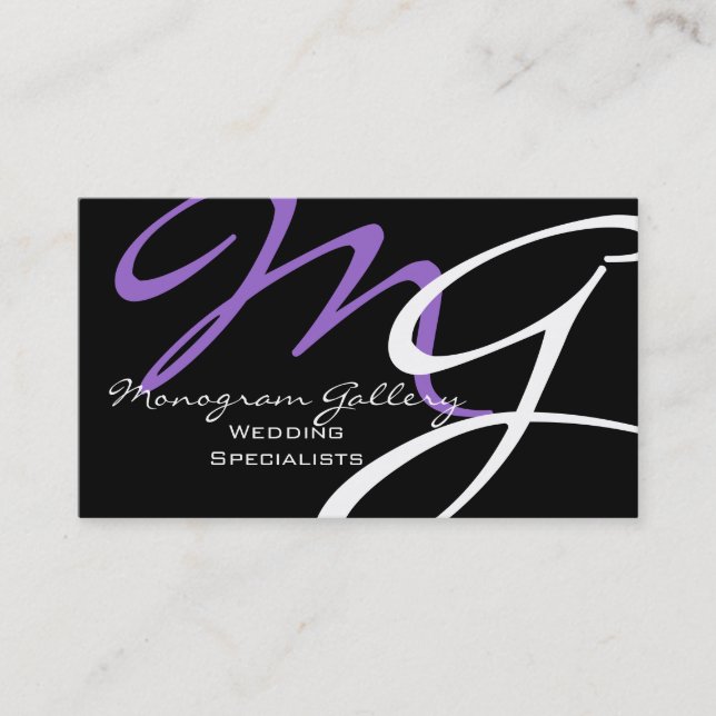 Elegant Modern Monogram-Affärskort Visitkort (Framsida)