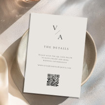 Elegant Modern Monogram Black och Ivory Bröllop