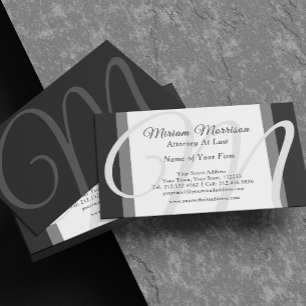 Elegant Modern Monogram Chic Corporate Visitkort