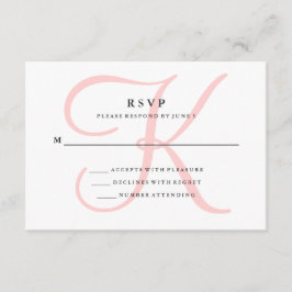 Elegant Modern Monogram för Rosans OSA Kort