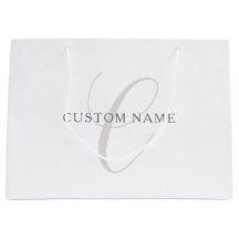 Elegant Modern Monogram | Grått & vit (redigerbart