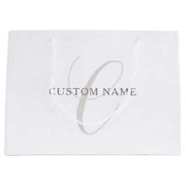 Elegant Modern Monogram | Grått & vit (redigerbart