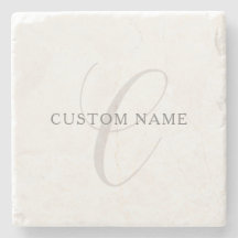 Elegant Modern Monogram | Grått & vit (redigerbart