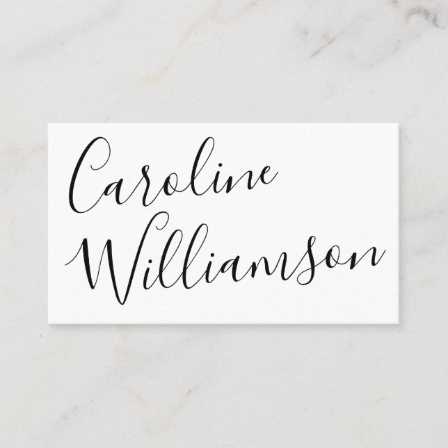 Elegant modern monogram i chic script kalligrafi visitkort (Framsida)
