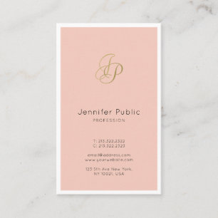 Elegant Modern Monogram Initial Mall Template Anpa Visitkort