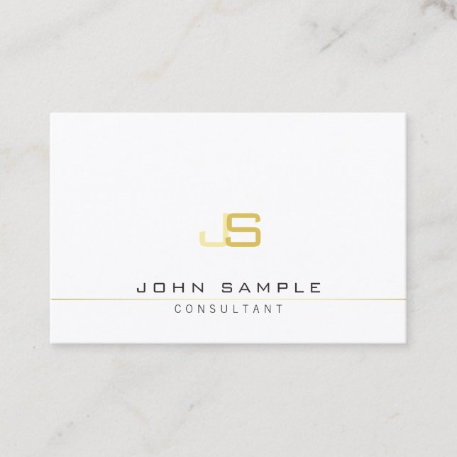 Elegant Modern Monogram-mallProfessionell Visitkort (Framsida)