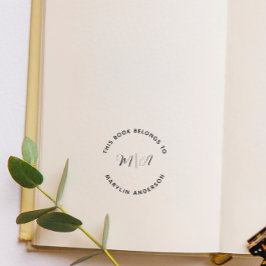 Elegant Modern Monogram Minimalistisk Anpassningsb Stämpel