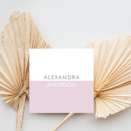 Elegant Modern Monogram - minimalt Fyrkantigt Visitkort