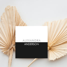 Elegant Modern Monogram - minimalt Fyrkantigt Visitkort