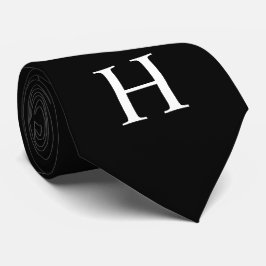 Elegant Modern Monogram Svart Slips