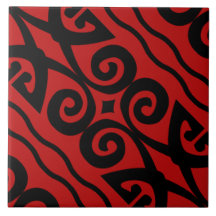 Elegant Modern Mönster Black och Red