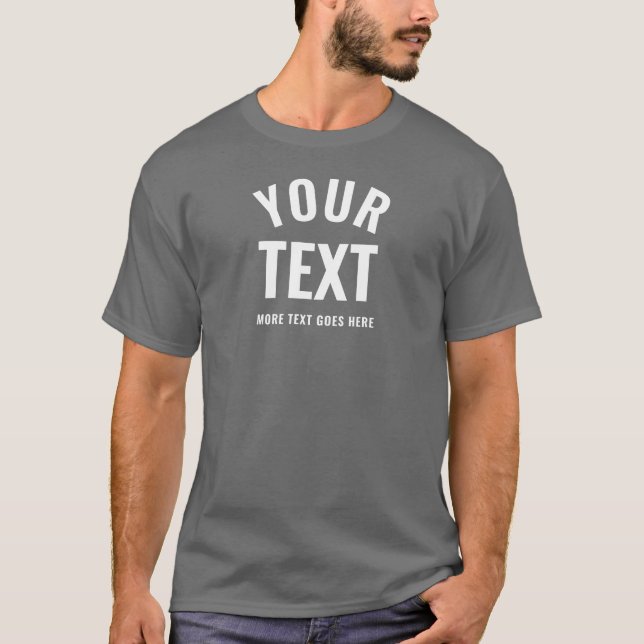 Elegant Modern Mörk Grått Best Template Manar T Shirt (Framsida)