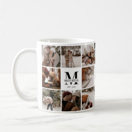 Elegant Modern Multi Photo Collage Gift Keepsak Kaffemugg