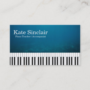Elegant Modern Music Professionell Piano Teacher Visitkort