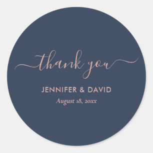 Elegant Modern Navy Blue  Tack Stickers Runt Klistermärke