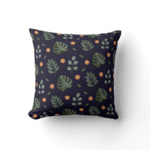 Elegant Modern Navy Botanical Leaf Floral