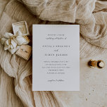 Elegant Modern Neutral Bröllop Inbjudningar<br><div class="desc">Denna design är en del av en tidlös svit för bröllopsinbjudningar med delikat typografi och en ren,  minimalistisk layout. Dess neutrala,  moderna estetik ger den en förfinad och sofistikerad känsla,  vilket gör att den passar vackert med både mjuka och djärva färgpaletter för bröllop.</div>