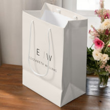 Elegant Modern Neutral Minimalistisk Monogramnamn