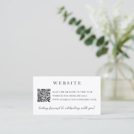 Elegant Modern Neutral QR-kod Bröllop Tilläggskort
