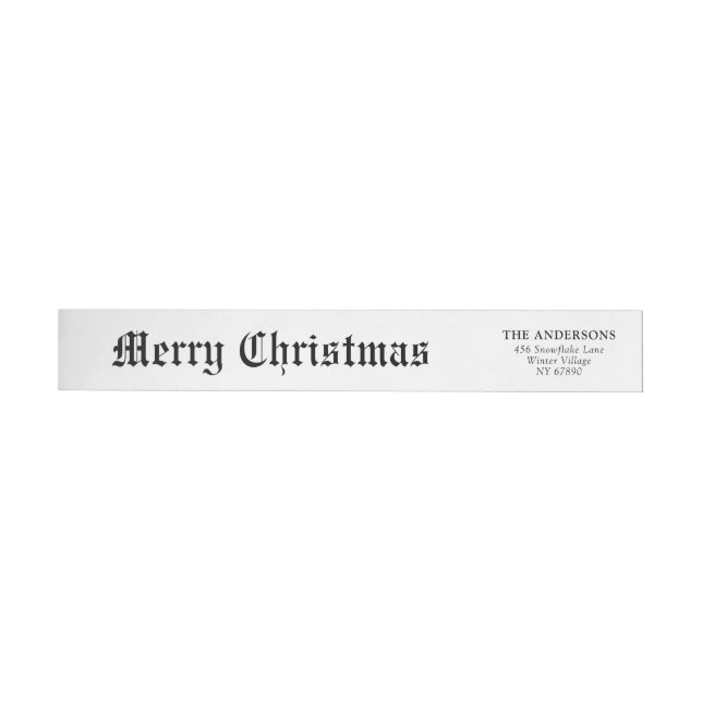 Elegant Modern Newspaper God jul Etikettband (Individual)