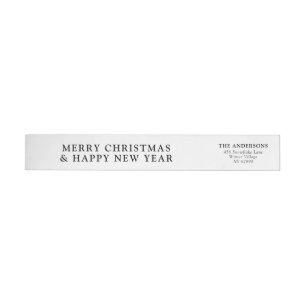 Elegant Modern Newspaper God jul Etikettband