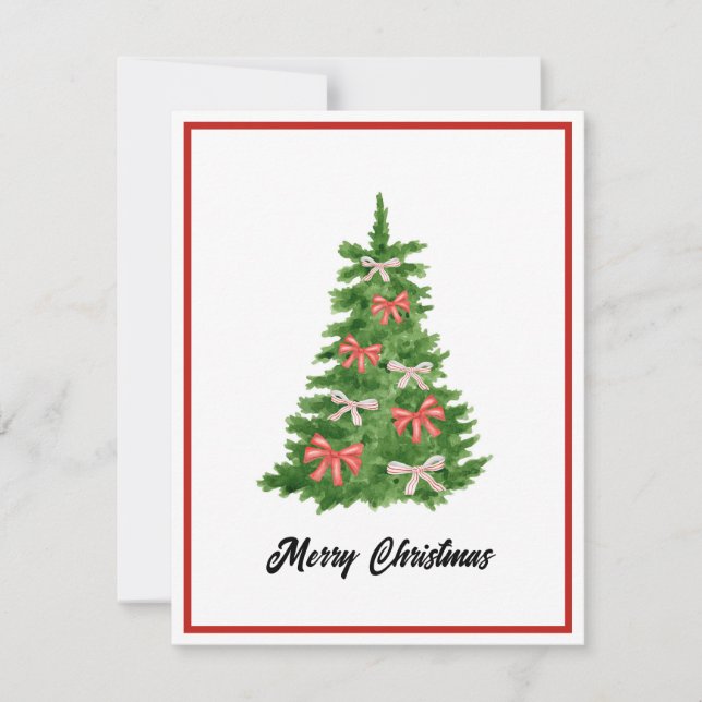 Elegant Modern non Photo Julgran Julkort (Framsida)