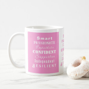 Elegant, modern och inspirerande Underbar Rosa för Kaffemugg