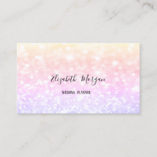 Elegant Modern Ombre Glitter Bokeh becomes Elegant Visitkort
