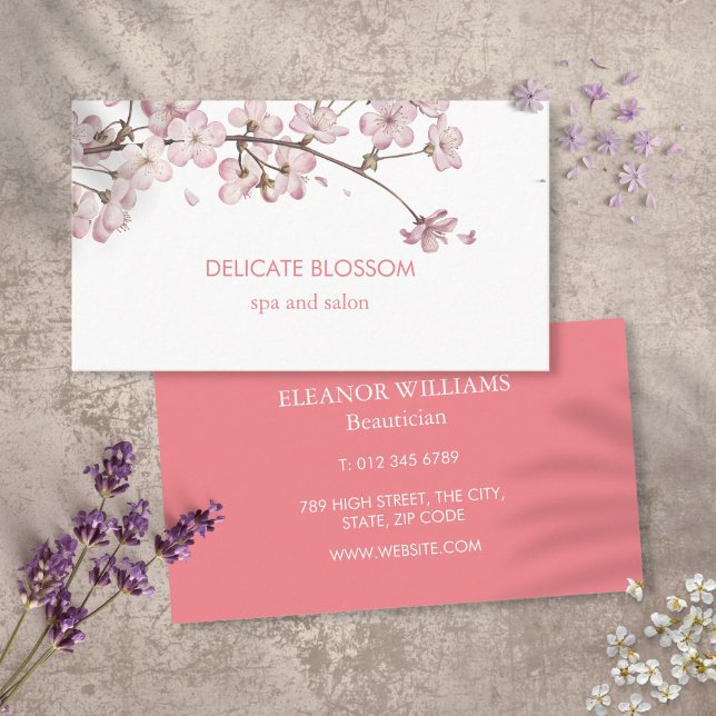 Elegant Modern Ömtlig Blomning Visitkort (Skapare uppladdad)