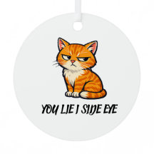 Elegant modern orange katt keramisk jul 