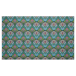 Elegant Modern Paisley Mönster Fabric Tyg