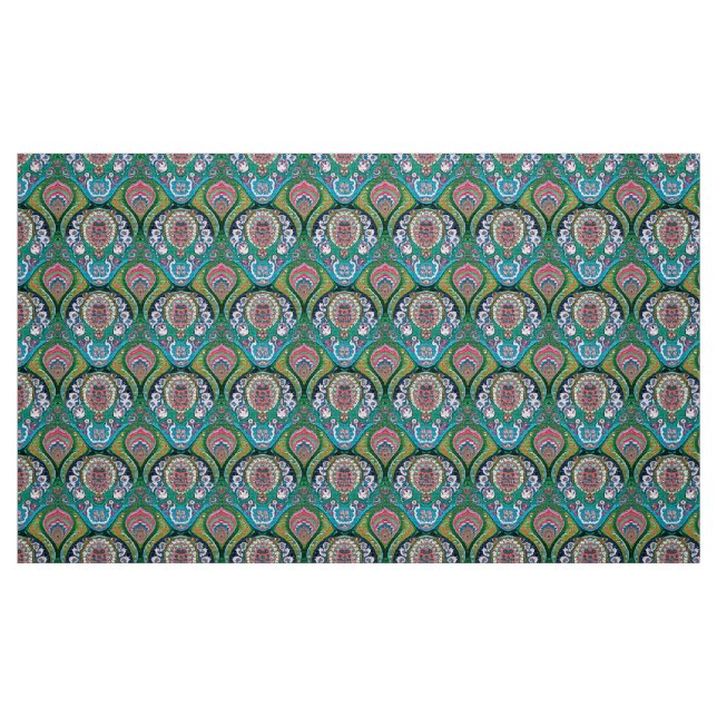 Elegant Modern Paisley Mönster Fabric Tyg (Fat Quarter)