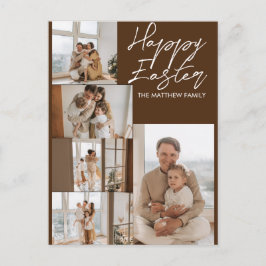 elegant Modern Påsk, familj fem fotosamlingar Helg Vykort