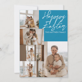elegant Modern Påsk, familj fem fotosamlingar Julkort