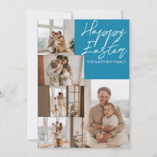 elegant Modern Påsk, familj fem fotosamlingar Julkort
