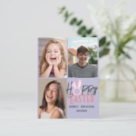 elegant, modern Påsk, familjeterminalfotokollage Helg Vykort