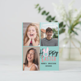 elegant, modern Påsk, familjeterminalfotokollage Helg Vykort