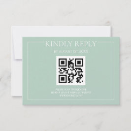 Elegant Modern Pastel Grönt Bröllop OSA Kort