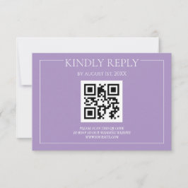 Elegant Modern Pastel Lila Bröllop OSA Kort