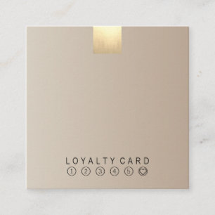 Elegant modern pastellfärgad beige fyrkantigt visitkort