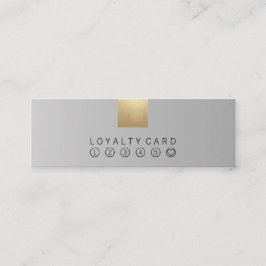Elegant modern pastellfärgad lojalitet för grå mini visitkort