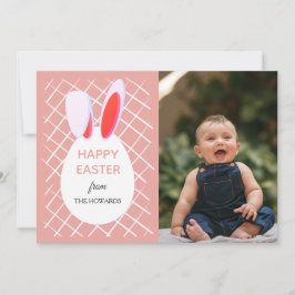 Elegant Modern Patterns Happy Easter Photo Julkort