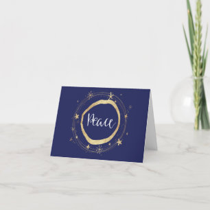 Elegant Modern Peace Guld Star Business Tack Kort