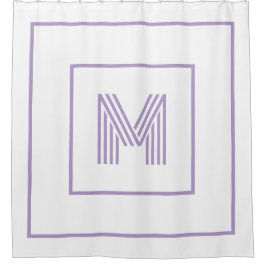 Elegant Modern Personalized Monogram white purple