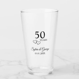 Elegant Modern Personlig 50-årsgåva Glaskopp